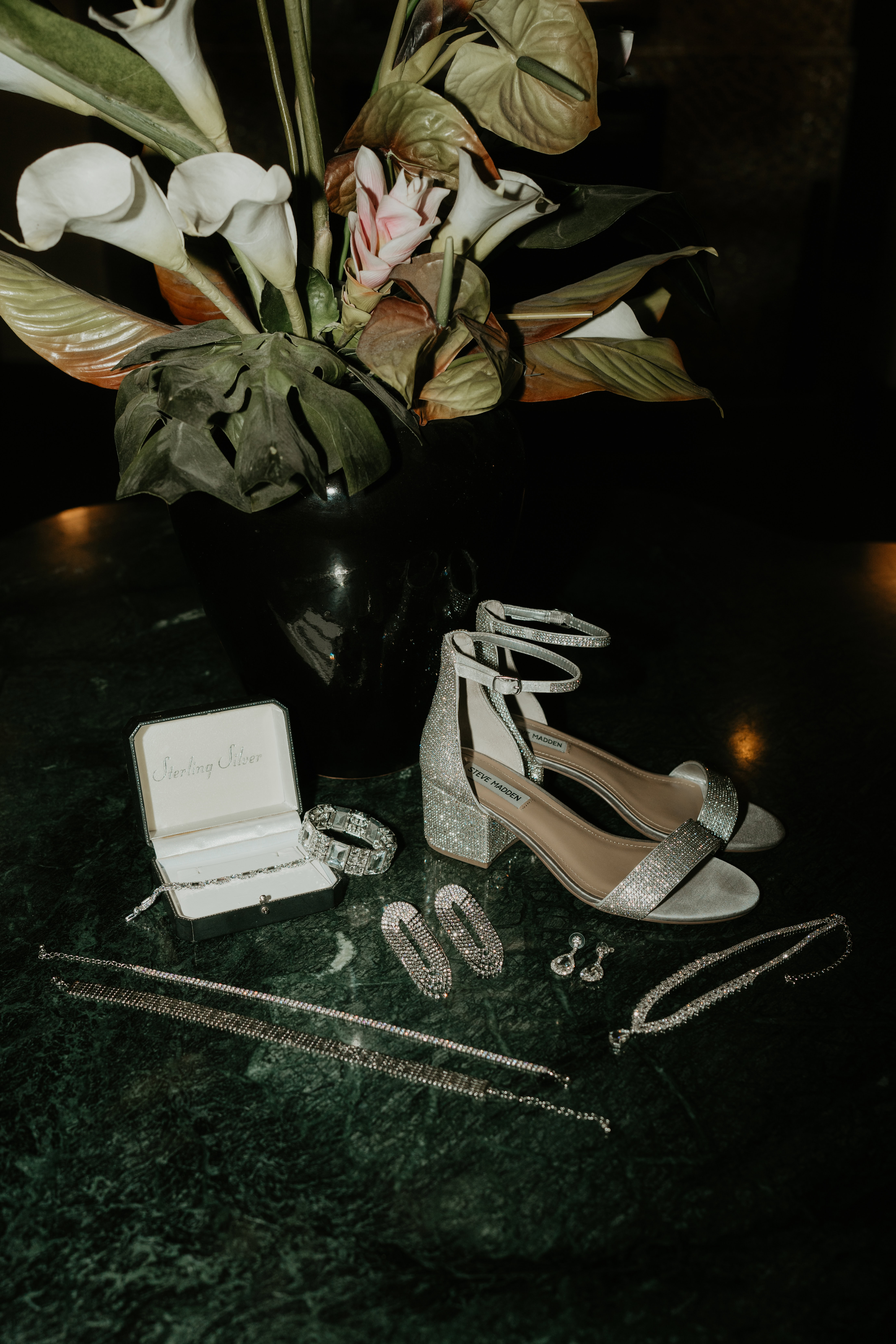 elegant flat lay wedding