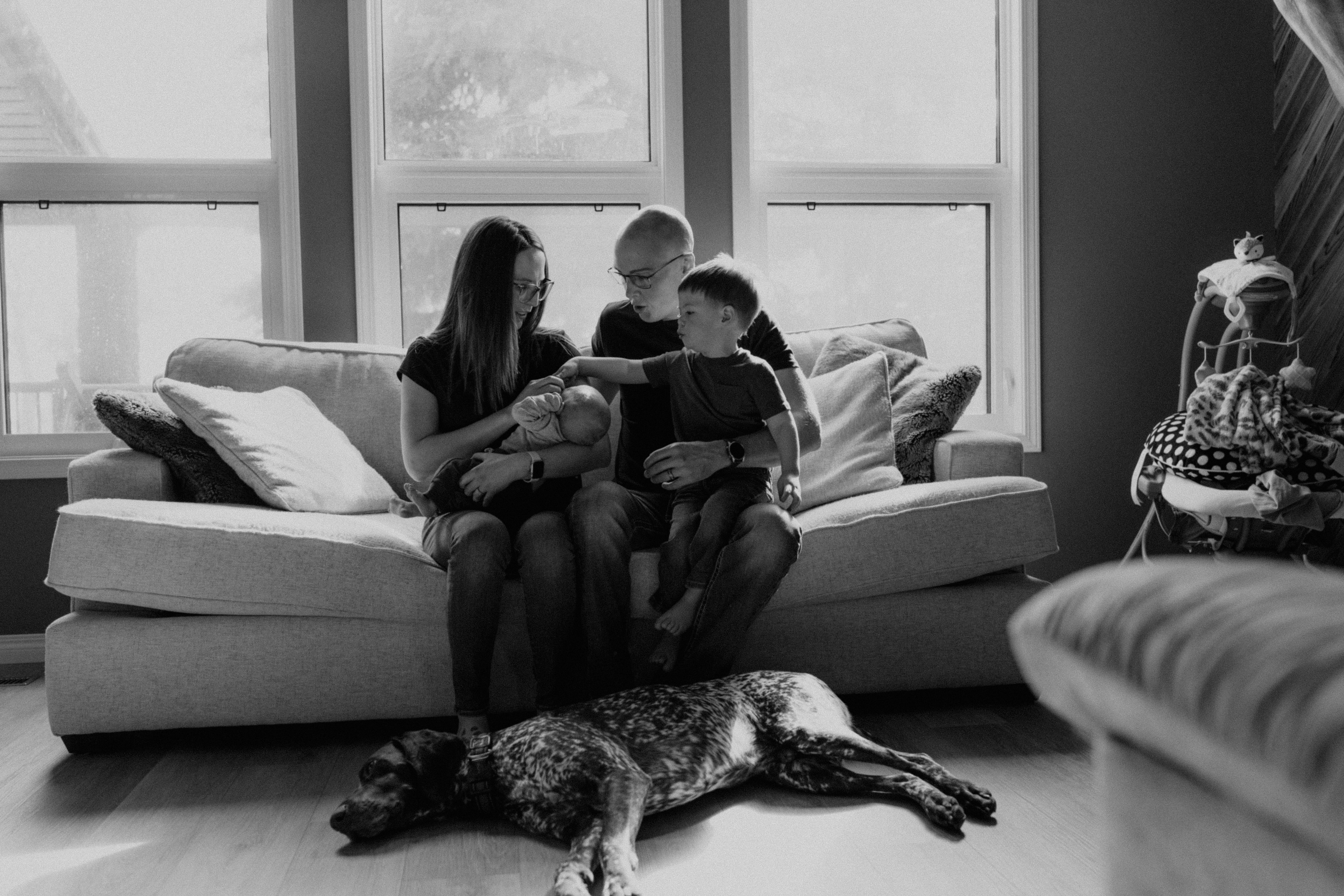 family photo lifestyle in home